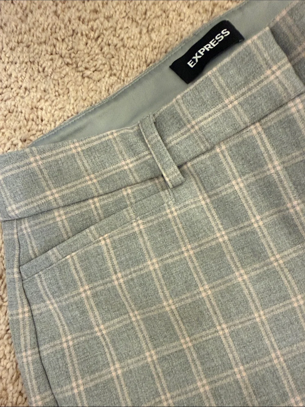 Women’s Gray Plaid Boot Cut Pants